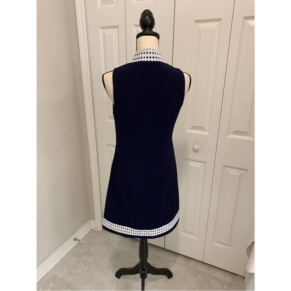 Vince Camuto Sleeveless Navy Sheath Dress Size 4 - Picture 3 of 9